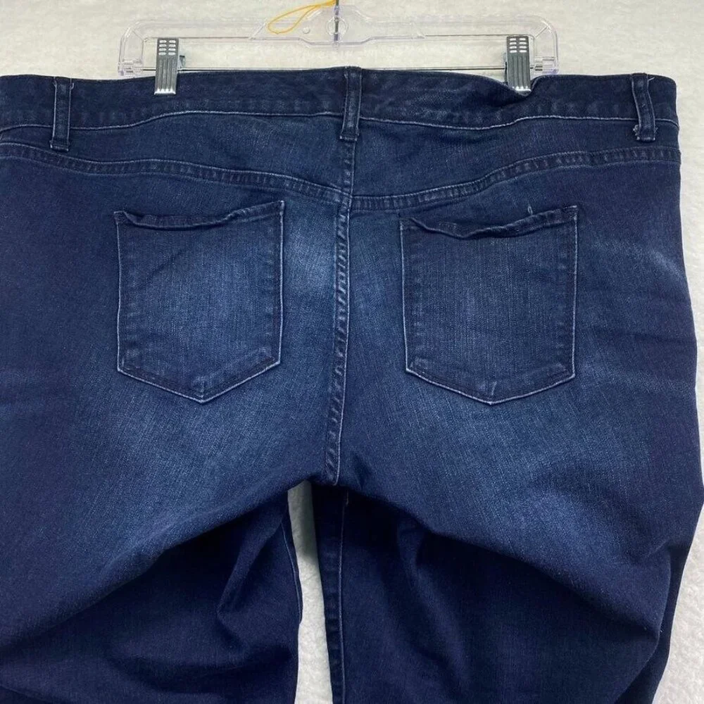 Old Navy Womens Rockstar Skinny Jeans Sz 20 Plus Regular Dark Wash Denim Stretch